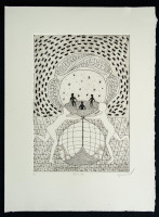 etching - enigmatic figures