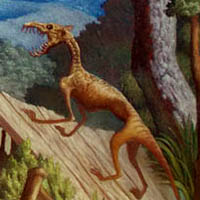 Thylacine and the  Angel  – oil on canvas 40.6cm x 50.8cm 