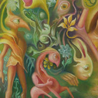 Capriccio - oil on canvas 60 cm x 30 cm 