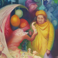 Night Market  oil on canvas  71 cm x 56 cm  