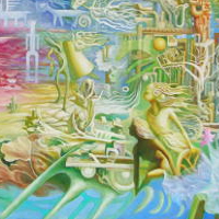 Plastic Apocalypso oil on canvas  76 cm x 183 cm 