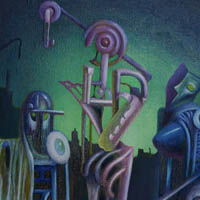 Little Sisters of Perpetual Motion - oil on canvas 40 cm x 30.5 cm 